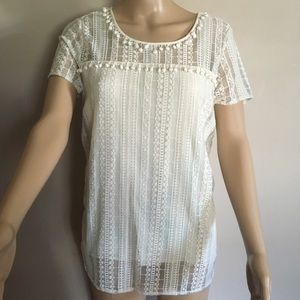 Anthropologie Sunday in Brooklyn lace blouse, sz M